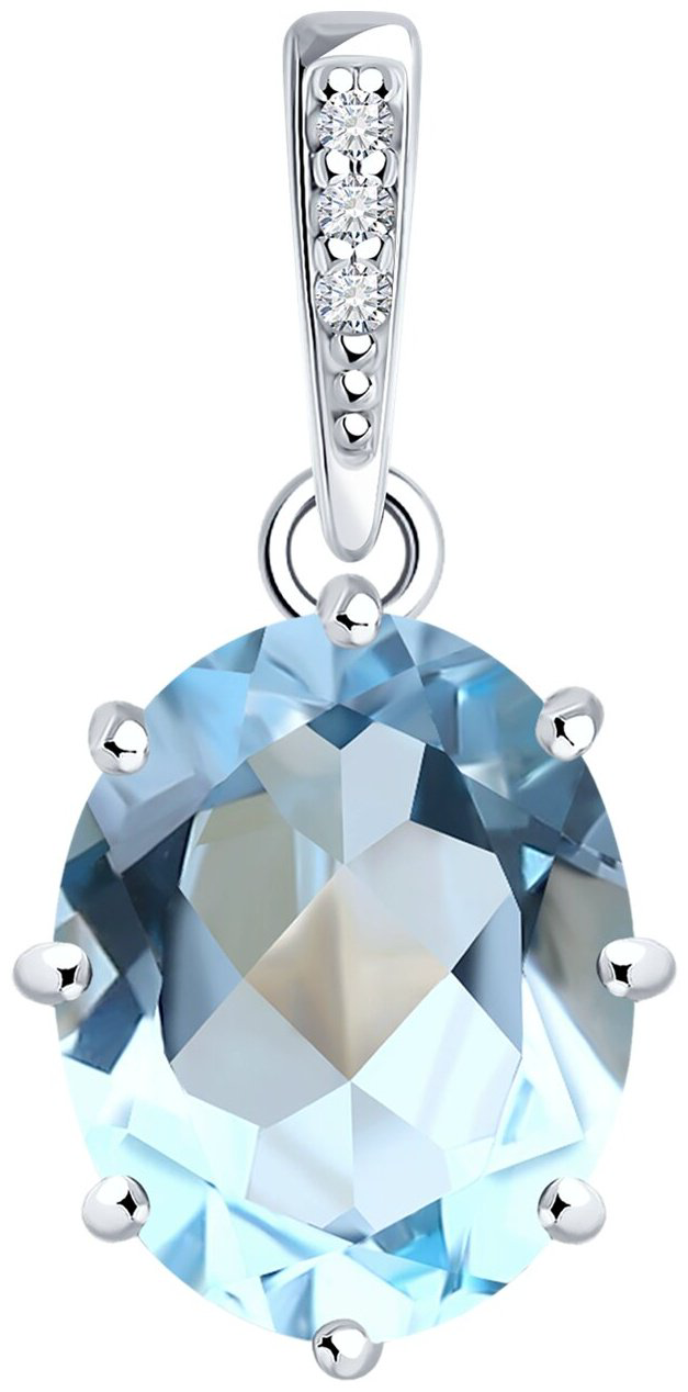 Подвеска Diamant 94-330-02054-1 вес 1.316 г серебро, топаз купить,NaN