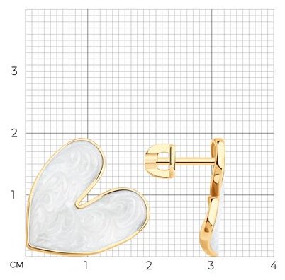 Пусеты Diamant 93-122-02341-2 вес 4.11 г серебро, эмаль купить,NaN
