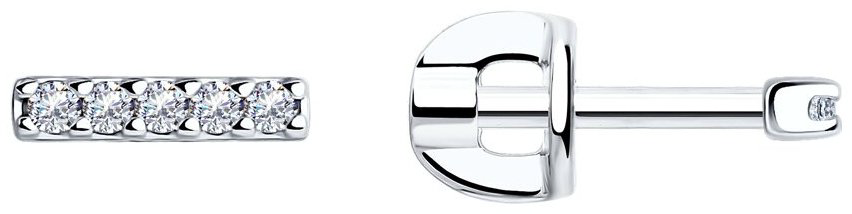 Пусеты SOKOLOV 94025927 вес 1.16 г серебро, фианит купить,NaN
