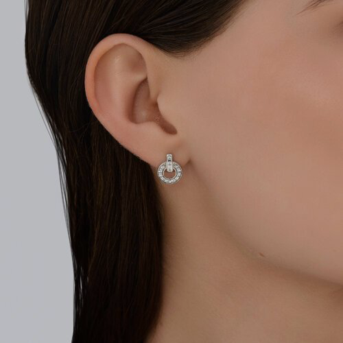 Пусеты Diamant 94-120-02241-1 вес 1.82 г серебро, фианит купить,NaN