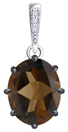 Подвеска Diamant 94-330-02054-4 вес 1.2 г серебро, фианит купить,NaN