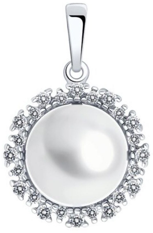 Подвеска Diamant 94-330-02678-1 вес 2.34 г серебро, культивированный жемчуг, фианит купить,NaN