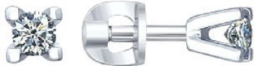 Пусеты SOKOLOV 94021465 вес 1.72 г серебро, фианит купить,NaN
