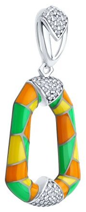 Подвеска Diamant 94-130-00041-1 вес 3.81 г серебро, эмаль купить,NaN