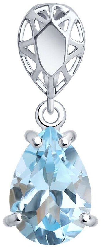Подвеска Diamant 94-330-02688-1 вес 1 г серебро, топаз купить,NaN