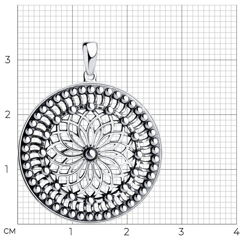Подвеска Diamant 95-130-01112-1 вес 2.47 г серебро, без вставок купить,NaN