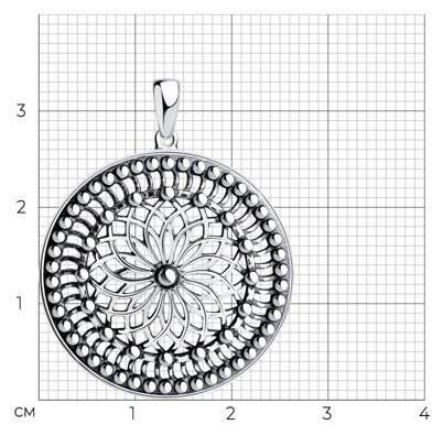 Подвеска Diamant 95-130-01112-1 вес 2.9 г серебро, без вставок купить,NaN