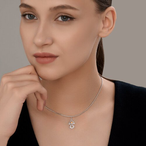 Подвеска Diamant 94-130-00134-1 вес 0.87 г серебро, фианит купить,NaN