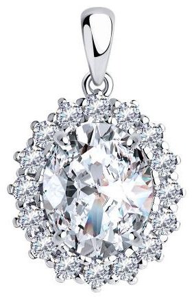 Подвеска Diamant 94-130-00646-1 вес 3.58 г серебро, фианит купить,NaN