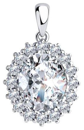 Подвеска Diamant 94-130-00646-1 вес 3.58 г серебро, фианит купить,NaN