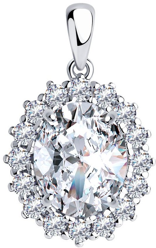 Подвеска Diamant 94-130-00646-1 вес 3.63 г серебро, фианит купить,NaN