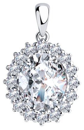 Подвеска Diamant 94-130-00646-1 вес 3.69 г серебро, фианит купить,NaN