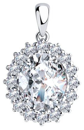 Подвеска Diamant 94-130-00646-1 вес 3.69 г серебро, фианит купить,NaN