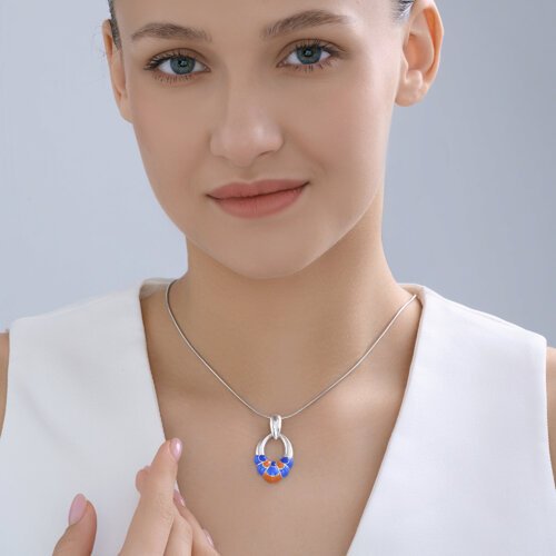 Подвеска Diamant А94-130-00031-1С вес 3.87 г серебро, эмаль купить,NaN