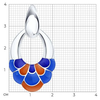 Подвеска Diamant А94-130-00031-1С вес 3.87 г серебро, эмаль купить,NaN