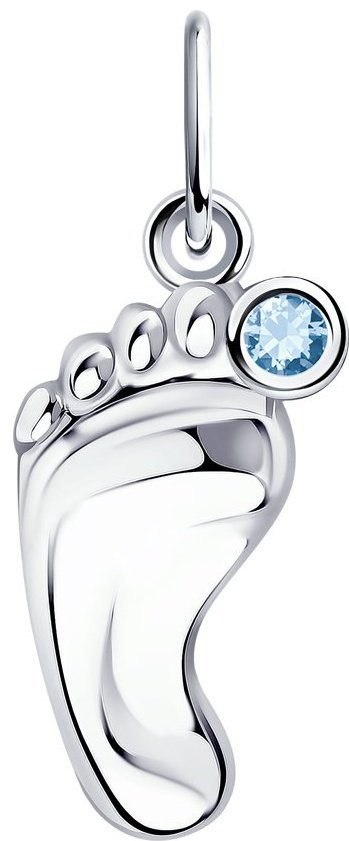 Подвеска Diamant 94-130-01002-2 вес 0.65 г серебро, фианит купить,NaN