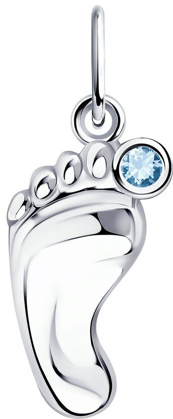 Подвеска Diamant 94-130-01002-2 вес 0.65 г серебро, фианит купить,NaN