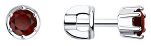 Пусеты SOKOLOV 94021723_s вес 1.38 г серебро, корунд купить,NaN