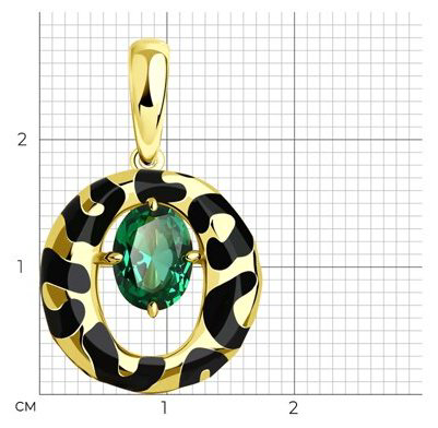 Подвеска Diamant D93-330-01668-1A вес 3.19 г серебро, эмаль, ситалл купить,NaN