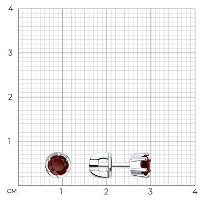 Пусеты SOKOLOV 94021723_s вес 1.38 г серебро, корунд купить,NaN