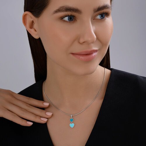 Подвеска Diamant D94-130-02232-1_s вес 1.06 г серебро, эмаль купить,NaN