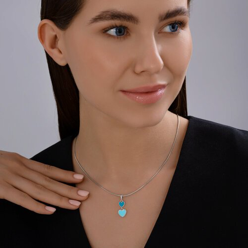 Подвеска Diamant D94-130-02232-1_s вес 1.06 г серебро, эмаль купить,NaN