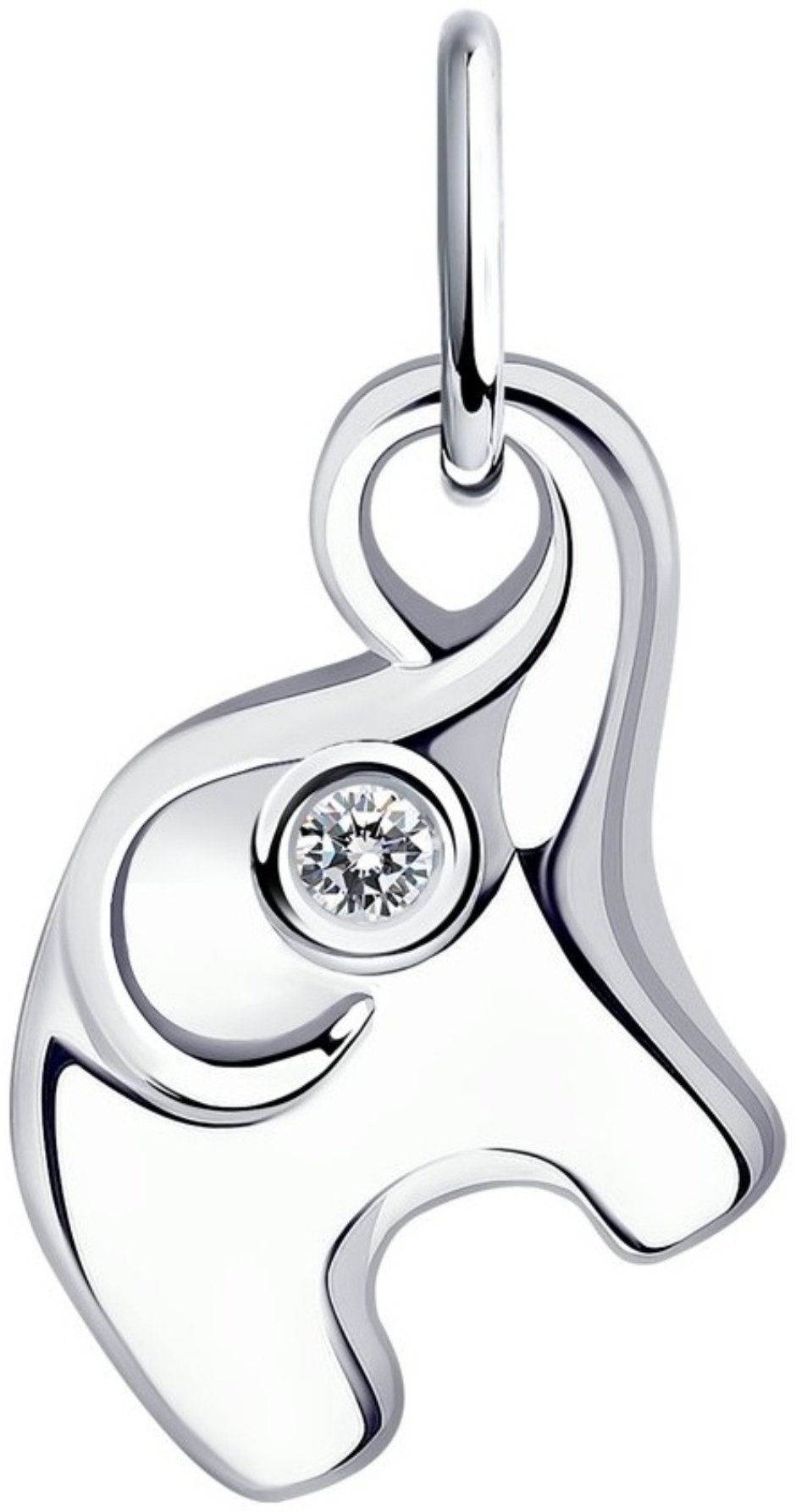 Подвеска DIAMANT NOIR 94-130-01085-1 вес 0.64 г серебро, фианит купить,NaN