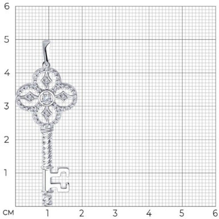 Подвеска Dimant 94-130-01015-1 вес 3.12 г серебро, фианит купить,NaN