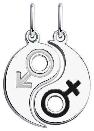 Подвеска LUXOR JEWELRY LUXOR 94-130-01586-1_1.77 вес 1.77 г серебро, эмаль купить,NaN