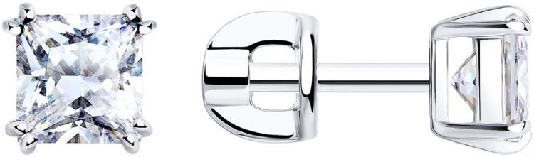 Пусеты SOKOLOV 94021725 вес 1.67 г серебро, фианит купить,NaN