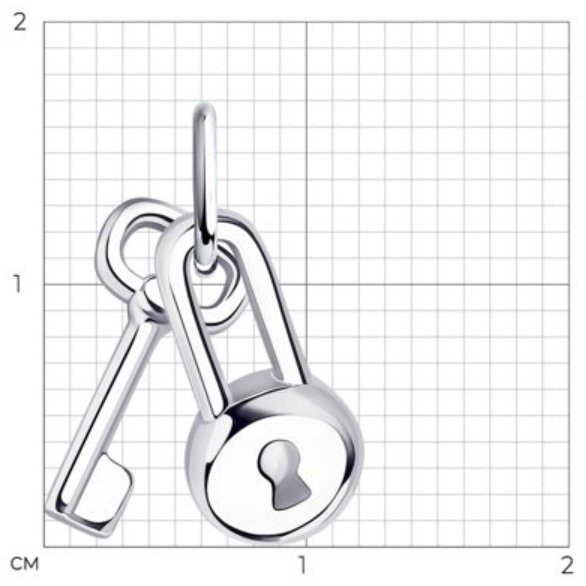 Подвеска Diamant 94-130-01076-1 вес 1.2 г серебро, без вставок купить,NaN