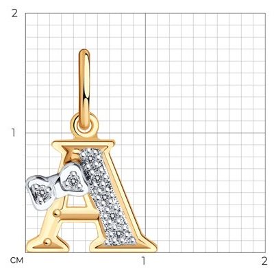 Подвеска SOKOLOV 030650 вес 0.8 г золото, фианит купить,NaN