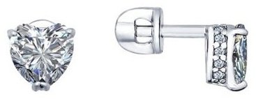Пусеты SOKOLOV 94021742 вес 2.19 г серебро, фианит купить,NaN