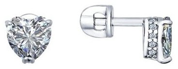 Пусеты SOKOLOV 94021742 вес 2.19 г серебро, фианит купить,NaN