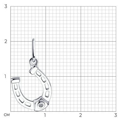 Подвеска Diamant 94-130-01083-1 вес 0.65 г серебро, фианит купить,NaN