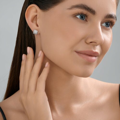 Пусеты SOKOLOV 94027015_s вес 3.26 г серебро, фианит купить,NaN
