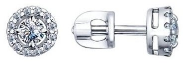 Пусеты SOKOLOV 94021761_skazka вес 1.51 г серебро, фианит купить,NaN