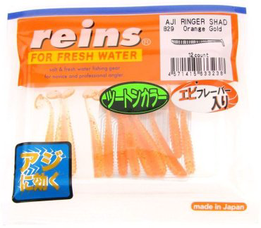 Мягкая приманка Reins Aji Ringer Shad 38mm# B29 Orange Gold 12 шт купить,NaN