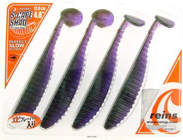 Мягкая приманка Reins S-Cape Shad 4.8" 060 Onga River Moneybait 4 шт купить,NaN