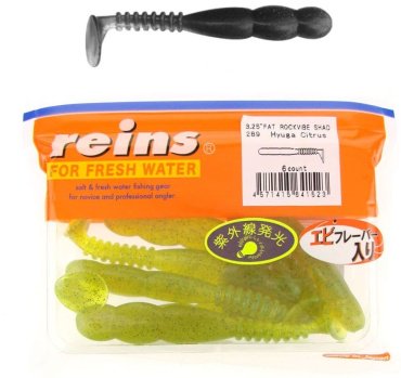 Мягкая приманка Reins Fat Rockvibe Shad 3.25"# 289 Hyuga Citrus 6 шт купить,NaN