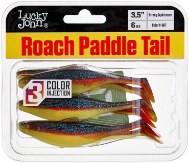 Мягкая приманка Lucky John Pro Series Roach Paddle Tail 140180 6 шт купить,NaN