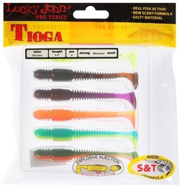 Мягкая приманка Lucky John Pro Series Tioga 140127 6 шт
