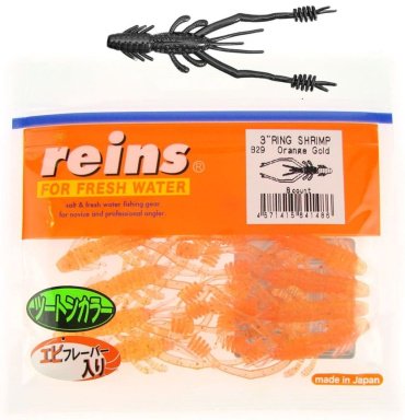 Мягкая приманка Ring Shrimp 3"# B29 Orange Gold 8 шт купить,NaN