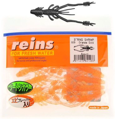 Мягкая приманка Ring Shrimp 3"# B29 Orange Gold 8 шт купить,NaN