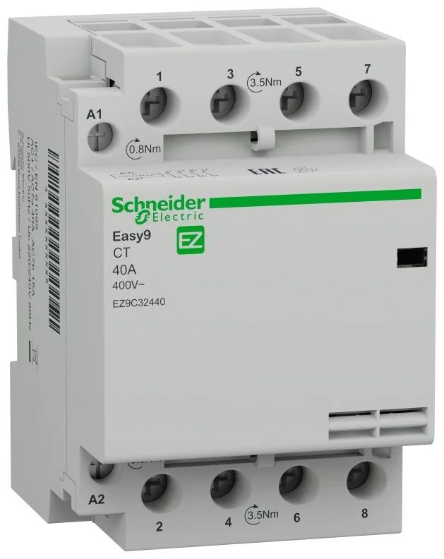 Контактор модульный SE EZ9C32440 40A 4НО 230/250В АС 50Гц