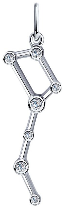Подвеска SOKOLOV 94032432 вес 0.89 г серебро, фианит купить,NaN