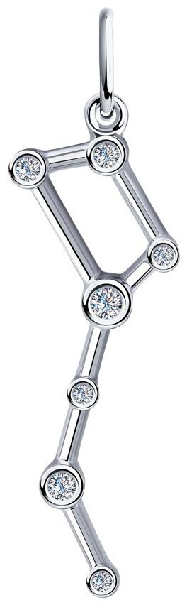 Подвеска SOKOLOV 94032432 вес 0.89 г серебро, фианит купить,NaN