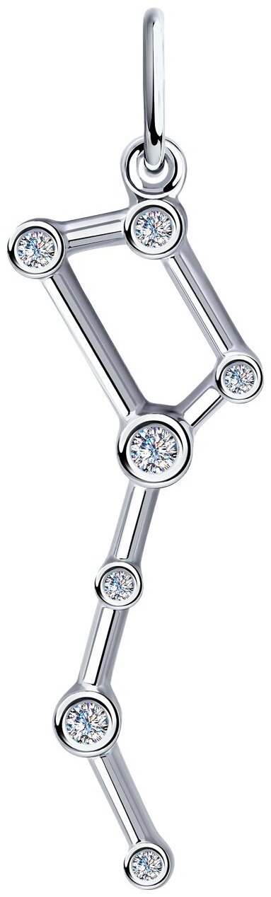 Подвеска SOKOLOV 94032432 вес 0.95 г серебро, фианит купить,NaN