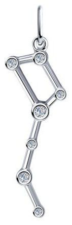 Подвеска SOKOLOV 94032432 вес 0.95 г серебро, фианит купить,NaN