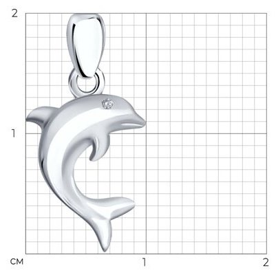 Подвеска SOKOLOV 94030180 вес 0.85 г серебро, фианит купить,NaN